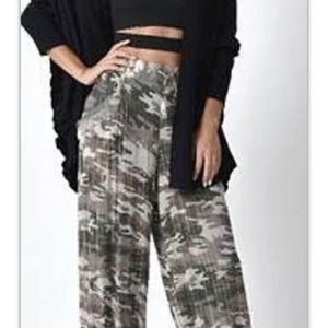 Much & Muchette Texas Lurex Cargo Relaxed Boho Pants- one size